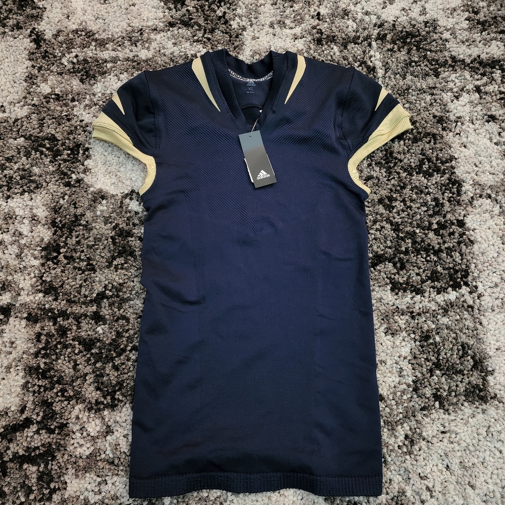 $230 Adidas GT Core Notre Dame Football Jersey Mens Size XL Navy Blue NWT DT8796